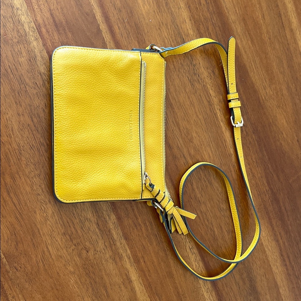 Vince Camuto Mustard Leather Bag crossbody